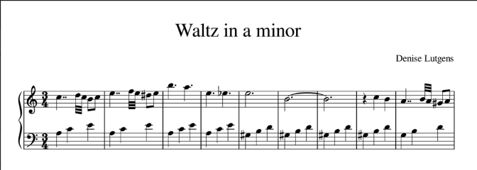 Bladmuziek, Waltz in a minor